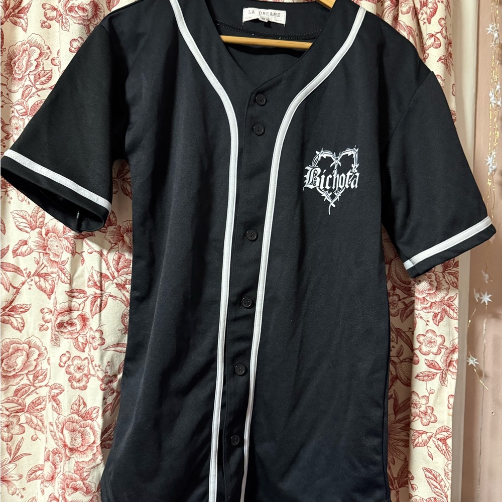 Black Baseball Jersey with White Trim